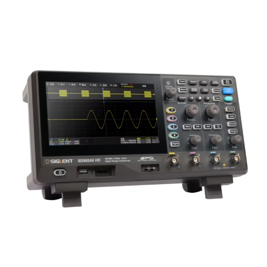 Digital Storage Oscilloscope 100Mhz - Osciloscopio Digital SIGLENT SDS802XHD/SDS812XHD, 12 Bits,